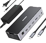 MOKiN USB Cドッキングステーション 【HDMI＋DP＋VGA 4K MST デュアル 2/3画面出力】10 in1 USB-Cハブ 2*USB3.0+1*USB C3.0+100W PD充電ポート MacBook Pro/Air/Dell XPS/HP/ASUS/Lenovo/Surface幅広い互換性
