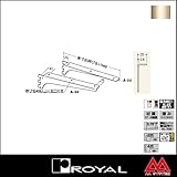 e-kanamono ロイヤル 棚受け ウッドブラケット A-32 600 Aニッケルサテン ※片側のみ（左右セットではありません）