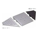 段差スロープ キャスコーナーM級 70mm段差用右コーナー メタリックグレー