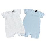 [ディーアンドジージュニア] D&G JUNIOR ベビー服 半袖ショートオール 2枚セット DGL1D627BLU Sサイズ