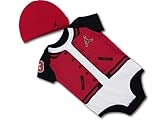 (ジョーダン)Jordan ベビー ジョーダン ロンパース&帽子 2点セット　（並行輸入品) (6-9M(6-9ヶ月頃 70cm-75cm), 赤黒白)