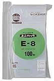 4袋セット ユニパックE-8(100枚/袋) 0.08×幅100×チャック下140mm