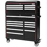Amazon Co Jp 頑丈 引き出し 16 ツールチェスト 46インチ ローリングキャビネットセット 赤と黒 個人用貴重品収納引き出し ツールチェストに個別ロック付き Diy 工具 ガーデン