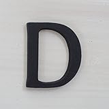 シンプルブラック!　真鍮　大文字アルファベット D
