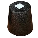 御影石 柱受 黒 丸 5寸 上150×底210×高200 アミ代不