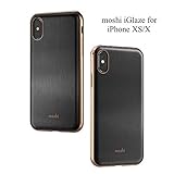 moshi iGlaze for iPhone XS/X (Armour Black) ケース 高光沢 高耐久 米軍MIL規格 ワイヤレス充電対応