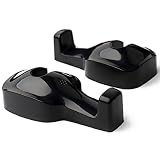 ギルロイ2pcsカーシートバックヘッドレストハンガーフックホルダー用バッグ財布布食料品 one size ブラック AAT11608051P2RC5234