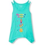 ザ・チルドレンズプレイス THE CHILDREN'S PLACE/ マッチエーブルズスリーブレスダブルストラップグリッターグラフィックシャークバイトトップ シーフロスト トップス半袖Tシャツ 4歳【