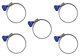 taytools 114915 5-piece 4 "ホースクランプKeyed Thumb Screw簡単リリースダストコレクターホースクランプ