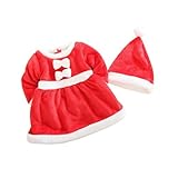 【ノーブランド品】 クリスマス 衣装　サンタ衣装　子供用　ベビー服 サンタスーツ サンタ帽子付 キッズの服 女の子用 80CM