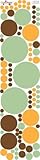 CuteyBaby A Little Dotty Removable Wall Decals, Green/Brown/Orange by CuteyBaby [並行輸入品]