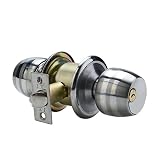 gizhomeボールスタイルキー付きエントリードアノブLockset with Crescentキー溝