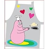 Petit jour BA625D Bib Other Simple Apron Barbapapa by Petit Jour