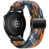 時計バンド22mm に対応Huawei Watch GT6 Pro/GT6/GT5/GT4/GT3 46mm、クイックリリース、スマートウォッチベルト22mm 対応Amazfit Watch Bip 6/5/GTR 4/Garmin Venu4 45mm、磁気バックル付き、ナイロン交換用時計ベルト22ミリ