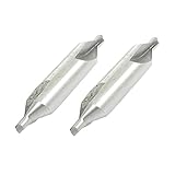 uxcell　センタードリルビット　2個　4mm直径先端径　高速度鋼　さら穴　シルバートーン