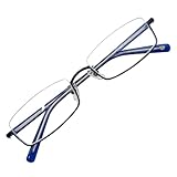 [k－eines] アンダーリム スクエア メガネフレーム メガネ 伊達 眼鏡 UV ブルーライト カット 12003 (PCメガネ ブルー)