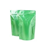 価格/ 50個Aspireコーヒーバッグwith Degassingバルブand Ziplock、複数のサイズ( 4oz、8オンス、16オンス、FDA準拠 One size ER0042_GREENS
