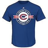 シカゴ・カブスMLB Men 's 100th Anniversary at Wrigley FieldロゴTriple Peak Tシャツ( Small )
