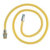 Brasscraft cssd104r-72 X安全Plusガス1 / 2 " ODコネクタwith Flare EFV 1 / 2 " Female x 1 / 2 " MIP x 72 "