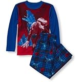 THE CHILDREN'S PLACE(ザ・チルドレンズプレイス) ロングスリーブダイナソートップ&プラッドパンツパジャマセット スリープウェア 14歳【並行輸入】