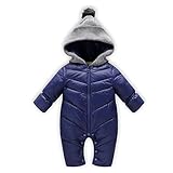 Hzjundasi 新生児 赤ちゃん 男の子 女の子 ファッション ジャンプスーツ 幼児 ロンパース フード付き 防寒 カバーオール 赤ちゃん 防風 長袖 パーカー 秋冬 アウターウェア 出産祝い 衣