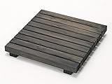 ウッドデッキ匠・すのこ・30cm×30cm：12枚セット（色：ブラウン）（ウッドパネル）無垢・天然木製・国産・日本製