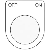IM 押ボタン/セレクトスイッチ(メガネ銘板) OFF ON 黒 φ25.5 P2543