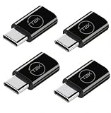 USB Type-C アダプター, マイクロUSB変換コネクター, ブラック, 4個セット