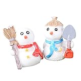 Dovewill ミニチュア　雪だる　全３種選択　装飾　DIY　盆栽　インテイア　マイクロ風景飾り　2点セット　クリスマス　 - ＃1