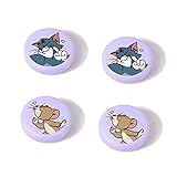 DLseego Nintendo Switch/Switch Lite/Switch Oled 対応 Joy-Con 親指グリップキャップ アナログスティックカバー シリコン コントロール キャップ ジョイコンスティックカバー 滑り止め 可愛い 保護カバー ブラウン熊 (4個セット)