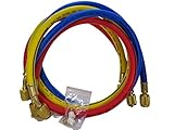 エアコン ガス チャージ ホース 1/4 R 134 a R22 ３色 セット 150 ｍm