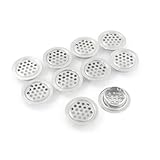 uxcell エアーベント　換気口　 64mm アッパーディ ステンレス鋼 ラウンド メッシュ 穴 ルーバー 10個
