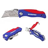 WORKPRO Quick-change Folding Utility Knife, ABS Handle with 5 Extra Blades Included [並行輸入品]