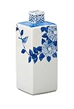 マルサン宮本 九谷焼 花器 8号花瓶 山茶花鳥 AP3-1022