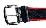 ワークタイム(work time) カラーソフトベルト ワンピンタイプ 38mm レッド PNB-038 R