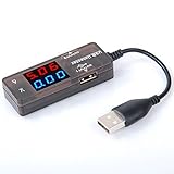 Hrph Dual USB Power Charger Current Voltage Detector Tester Monitor Meter Device KW203 Charger Teste