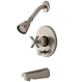 KINGSTON BRASS KB86980ZX Millennium Tub and Shower Faucet, Satin Nickel [並行輸入品]