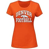 NFL Denver Broncos Short SleevedスクープネックTシャツ、1 x、オレンジ