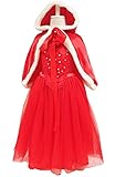 (スーパーモダン)Super Modernクリスマス 子供服 2点セット お姫様風 ドレス＆マント コスチューム 演出服 クリスマス子供服 イベント用 キッズ 女の子 エレガント 衣装子供 110~1