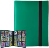 ZLTXMY カード ファイル カードバインダー ケモンカードファイル 互換性のあるカードバインダー 9ポケット収納 バインダー20枚 360枚収納 高級PVCレザー製 カードコレクションに最適 (イエロー)