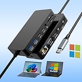 Surface ドック USB C Thunderbolt 4 Surface Dock トリプルディスプレイ(4K HDMI*2+VGA), Surface ドッキングステーション Surface Pro 12/11/10/9/8/X/7+ /7, Surface Laptop 7/6/5/4/3, Surface Go 4/3/2/1, Surface Laptop Studio 2/1に対応