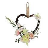 Perfeclan 人工花　装飾　ハート　ロマンチック　造花　フラワー　バラ　薔薇の花　ドア　装飾　全４色 - シャンパン