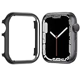 Miimall適応Apple Watch Series9/8/7 41mm金属製保護ケース 41mmメタリック材質カバー iWatch 41mm周り保護超軽量型ケース 落下スクラッチ防止 耐衝撃性 着脱簡単 シンプル アップルウォッチシリーズ9 8 7 ケース41mm(ブラック)