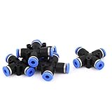 uxcell 5 Pcs 4mm Pneumatic Equal Cross Union Push In Fitting Connect Air Tube [並行輸入品]