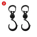 ベビーカー フック マルチフック 「耐荷重30KG」 荷物フック 全方位回転 取り付け簡単 高品質 多用途 2個組