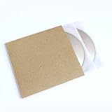 CDジャケット・厚紙製・クラフト茶・背付き・100枚セット（CD用ジャケット・CDカバー・CDケース・CD収納・紙ジャケット・保護袋・保護カバー・CD整理・CD保存・CD保管・CD用品）/マルゲリータ