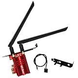 WiFi 6E PCIe AX5400 WiFiカード RLihm AX210 Bluetooth5.2 802.11ax PCI-Express 無線LANカード 2.4GHz/5GHz/6GHz デスクトップPC Windows 10/11 64ビット ヒートシンク付き 接続速度 5374 Mbps MU-MIMO 超低遅延