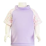 (アリサナ) arisana日本製半袖ラッシュガード ベビー 95cm~100cm パープル×小花