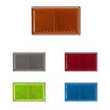 小型長方形反射板　シャイニングリフレクター62×36mm　オレンジ色