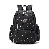 Imyth Large Capacity Baby Bag Travel Diaper Backpack Fit Stroller, Black Flower by Imyth